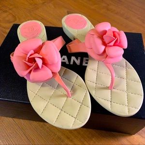 Chanel Camellia Thongs